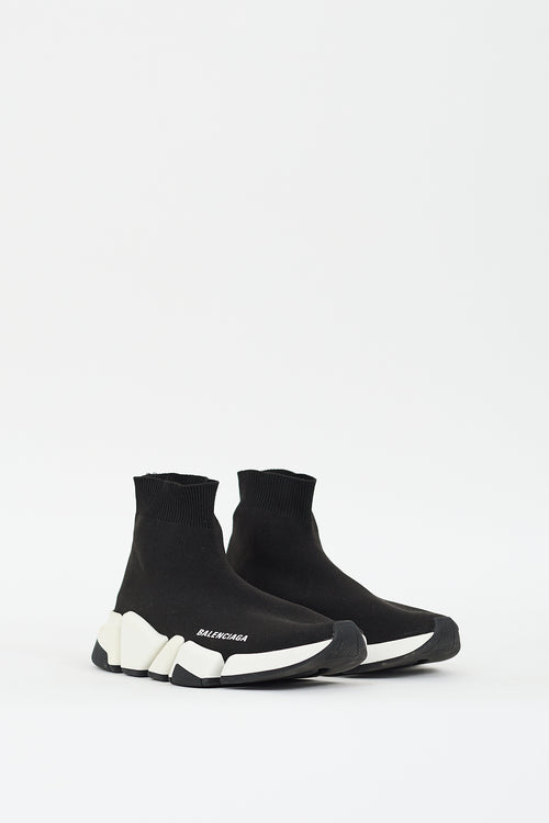 Balenciaga Black & White Speed Knit Sneaker