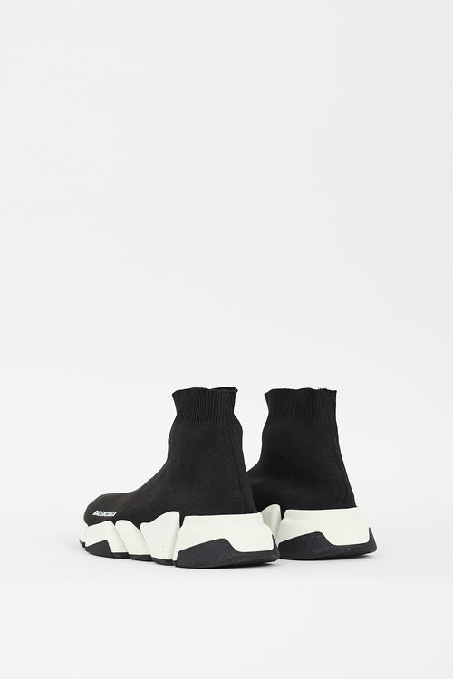 Balenciaga Black & White Speed Knit Sneaker