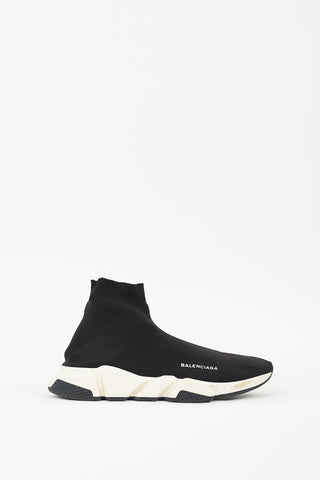 Balenciaga Black & White Speed Knit Sneaker