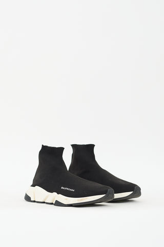 Balenciaga Black & White Speed Knit Sneaker