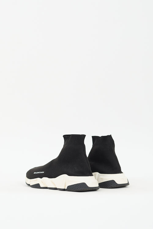 Balenciaga Black & White Speed Knit Sneaker