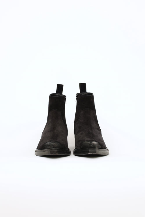 Balenciaga Black Suede Santiag Boots
