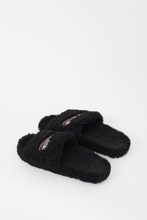 Balenciaga Black Furry Logo slide