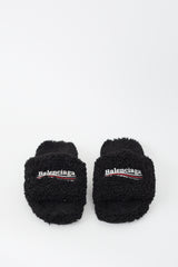 Balenciaga Black Furry Logo slide