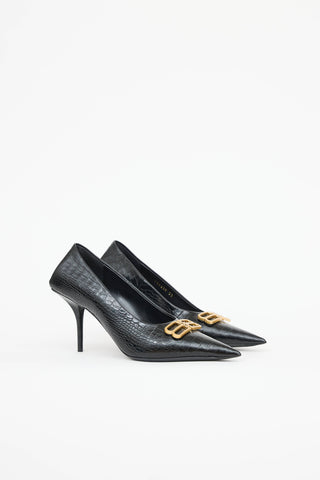 BalenciagaBB Croc Square Pump