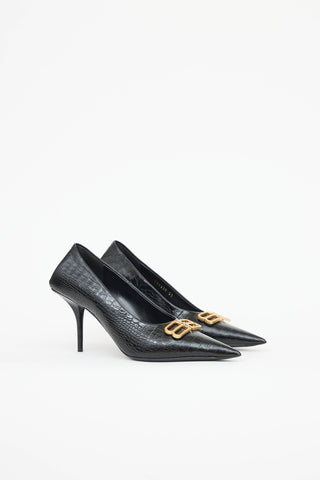 BalenciagaBB Croc Square Pump