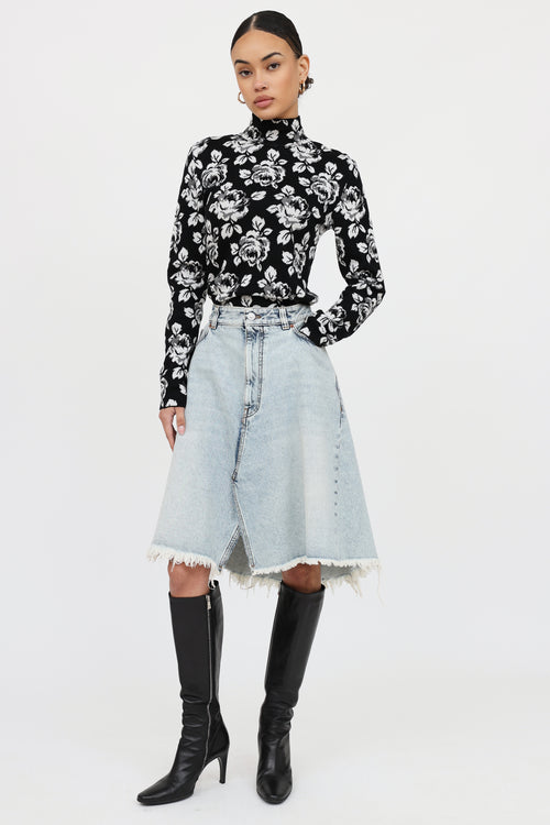 Balenciaga Knit Floral Top