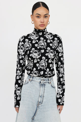 Balenciaga Knit Floral Top