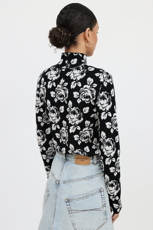 Balenciaga Knit Floral Top