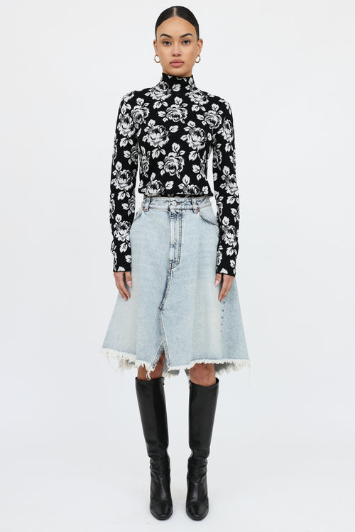 Balenciaga Knit Floral Top