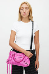Balenciaga Black & White Logo Bag Strap