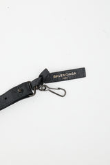 Balenciaga Black & White Logo Bag Strap
