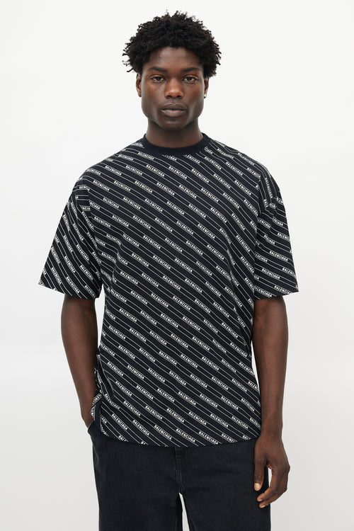 Balenciaga Black & White Logo T-Shirt