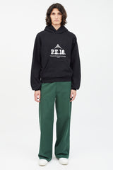 Balenciaga Black & White PE 18 Logo Hoodie