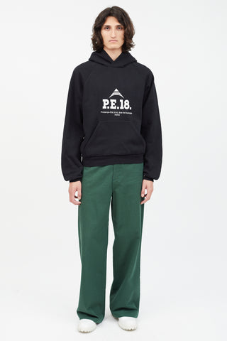 Balenciaga Black & White PE 18 Logo Hoodie