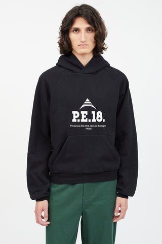Balenciaga Black & White PE 18 Logo Hoodie