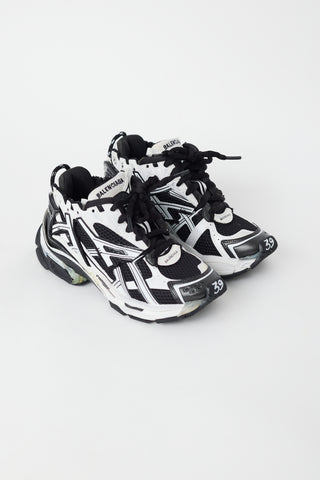 Balenciaga Black & White Runner Sneaker