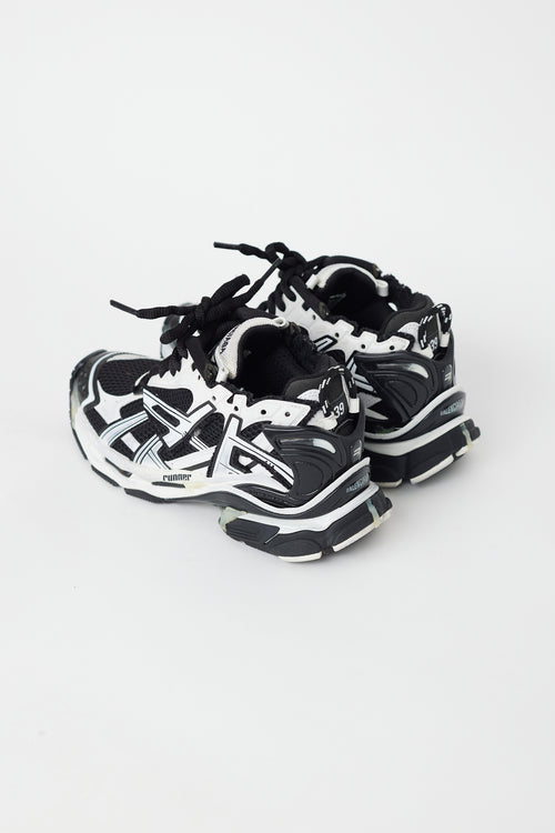 Balenciaga Black & White Runner Sneaker