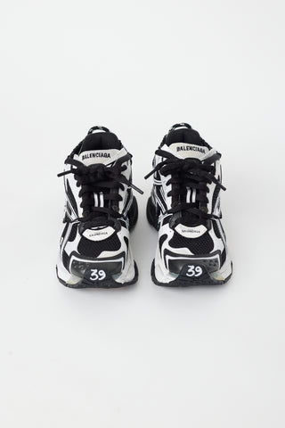 Balenciaga Black & White Runner Sneaker