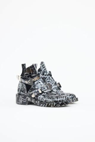 Balenciaga Graffiti Biker Boot