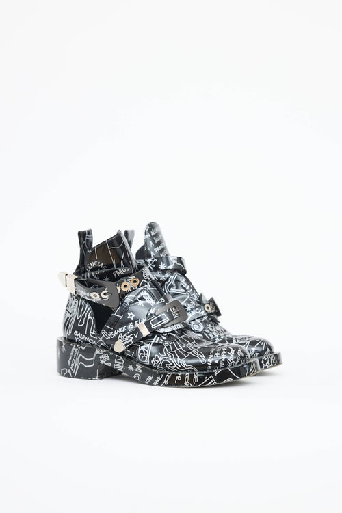 Balenciaga Graffiti Biker Boot