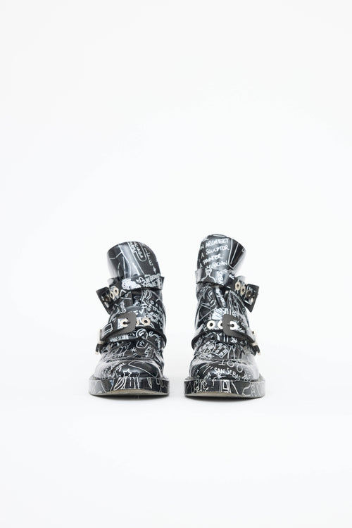 Balenciaga Graffiti Biker Boot