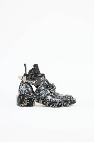 Balenciaga Graffiti Biker Boot