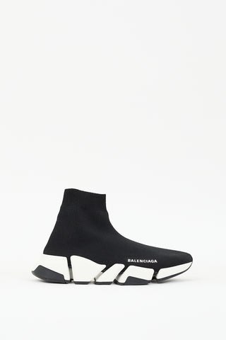 Balenciaga Black & White Speed Knit Sneaker