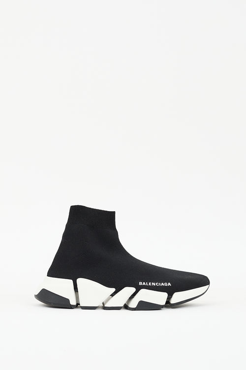 Balenciaga Black & White Speed Knit Sneaker