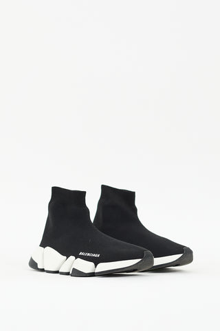 Balenciaga Black & White Speed Knit Sneaker