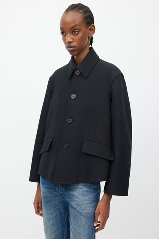 Balenciaga Black Wool Boxy Jacket
