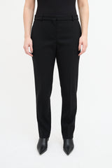 Balenciaga Black Wool Tapered Trouser