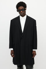 Balenciaga // Black Wool Logo Coat – VSP Consignment