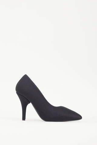 Balenciaga Black XL Padded Satin Heel