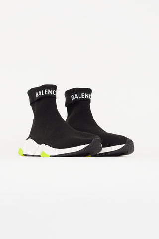 Balenciaga Black Fold Over Speed Sneaker