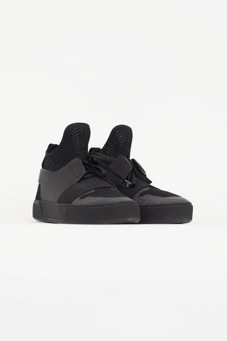 Balenciaga Black Knit Elastic High Top Sneaker