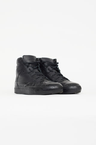 Balenciaga Black Multimatiere Leather Sneaker