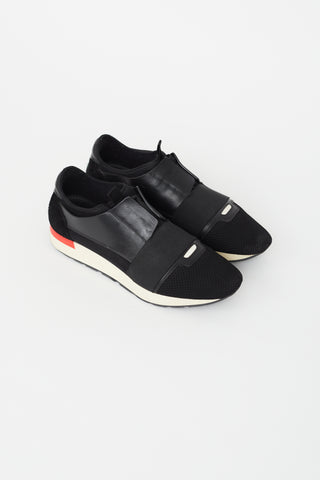 Balenciaga Black Textile & Leather Sneaker