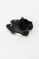 Balenciaga Black Textile & Leather Race Sneaker