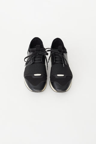 Balenciaga Black Textile & Leather Race Sneaker