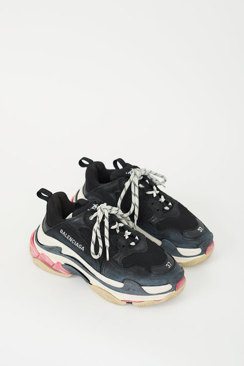 Balenciaga Black & Multi Triple S Sneaker