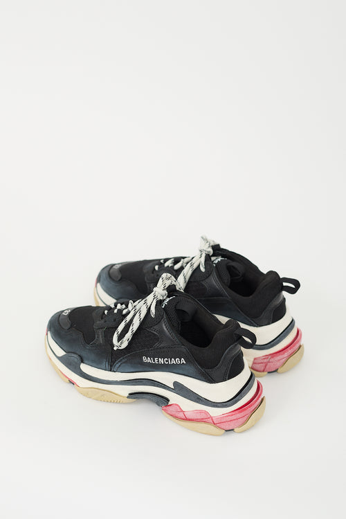 Balenciaga Black & Multi Triple S Sneaker