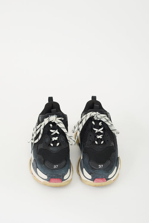 Balenciaga Black & Multi Triple S Sneaker