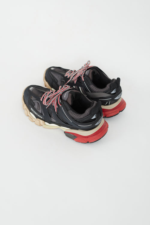 Balenciaga Black & Red Chunky Track Sneaker