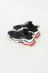 Balenciaga Black & Red Triple S Sneaker