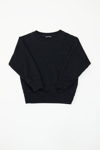Balenciaga Black Embroidered Logo Sweater