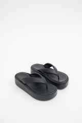 Balenciaga Black Platform Thong Sandal VSP Consignment