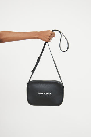 Balenciaga Black Logo Camera Bag