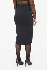 Balenciaga V Waist Asymmetrical Midi Skirt