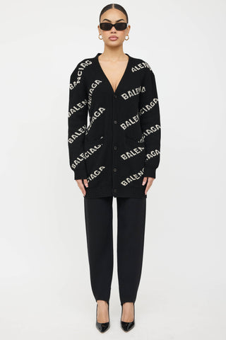 Balenciaga Knit Logo Cardigan